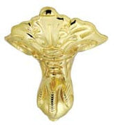 Close-up of polished brass imperial foot from Still Waters Bath