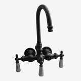 Matte Black Gooseneck Wall-Mount Faucet from Still Waters Bath