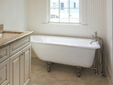 Irene 57-inch cast iron roll top bathtub with Floor-Mount faucet from Still Waters Bath