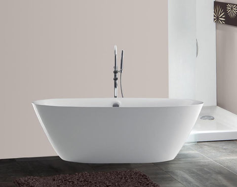 Christopher 70-inch Modern Acrylic Dual Bathtub from Still Waters Bath