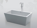 Hector 63-inch Acrylic Rectangular Modern Bathtub from Still Waters Bath