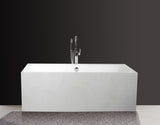 Michael 60½-Inch Modern Rectangular Acrylic Freestanding Bathtub from Still Waters Bath