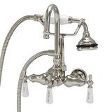 Gooseneck Wall-Mount Faucet with Hand Shower