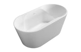 Skyler 59-inch Oval Dual Acrylic Tub with Deck from Still Waters Bath