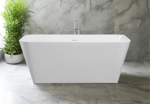 Flynn 67-inch Rectangular Dual Acrylic Tub with Deck from Still Waters Bath