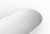 Neville 59-inch Oval Solid Surface Bathtub with Matte Finish from Still Waters Bath