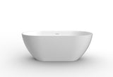 Neville 59-inch Oval Solid Surface Bathtub with Matte Finish from Still Waters Bath