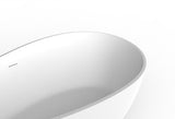 Cannes 63-inch Oval Solid Surface Tub with Matte Finish from Still Waters Bath
