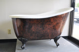 Esther 51-inch acrylic slipper bathtub painted copper bronze from Still Waters Bath