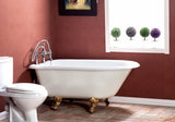 Erina 54-inch cast iron roll top bathtub with Deck-Mount faucet from Still Waters Bath