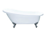 Carol 61-inch Slipper Acrylic Bathtub with Claw Feet from Still Waters Bath