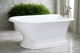 Tabitha 60-inch Roll Top Cast Iron Bathtub with Deck-Mount faucet from Still Waters Bath