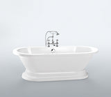 Edmond 70-inch Dual Acrylic Bathtub with Pedestal from Still Waters Bath