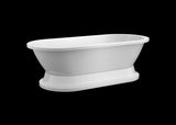 Edmond 70-inch Dual Acrylic Bathtub with Pedestal