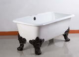 Bear 60-inch Cast Iron Dual Bathtub from Still Waters Bath