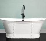 Colton 67-inch Riveted Cast Iron Skirted Double Slipper Bathtub from Still Waters Bath