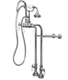 Freestanding Gooseneck Faucet & Hand Shower Combo