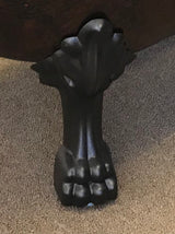 Detail view of oil-rubbed bronze foot