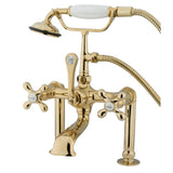 Deck-mount High-Profile 6" extension British Telephone Faucet with Hand Shower
