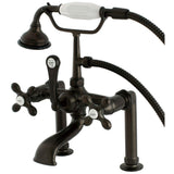 Deck-mount High-Profile 6" extension British Telephone Faucet with Hand Shower