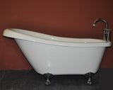 Sylvia 60-inch Slipper Acrylic Bathtub with claw feet