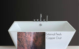 Kena 59-inch Rectangular Acrylic Bathtub with Copper Dust finish
