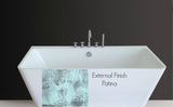 Kena 59-inch Rectangular Acrylic Bathtub with Patina finish